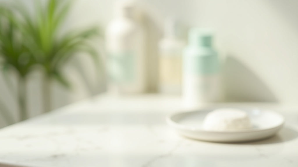 Best acne spot treatments for sensitive skin displayed on a marble vanity with natural light