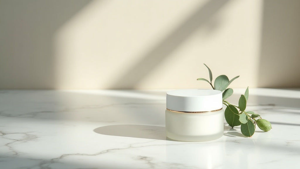 Best face moisturiser UK 2026 – luxury skincare product on marble vanity