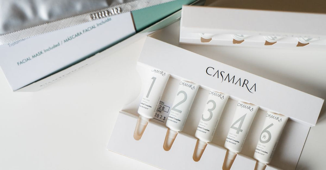A flatlay of essential skincare starter products for beginners, illustrating a starters buying guide UK