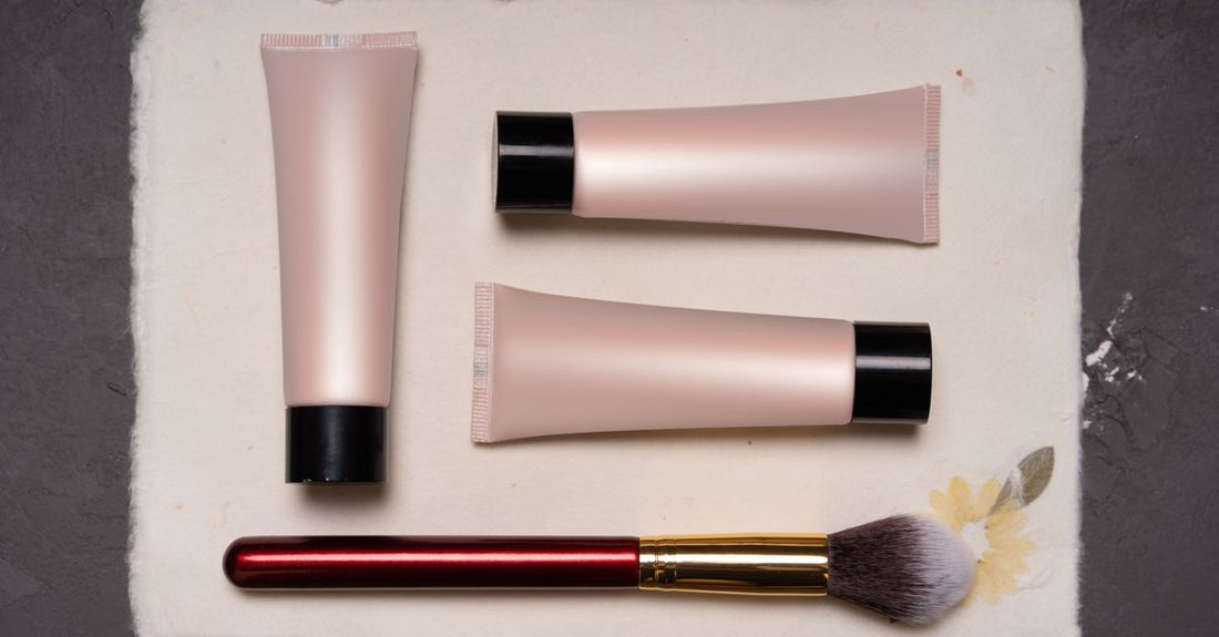 Five best foundation primers UK 2026 displayed in a clean flatlay