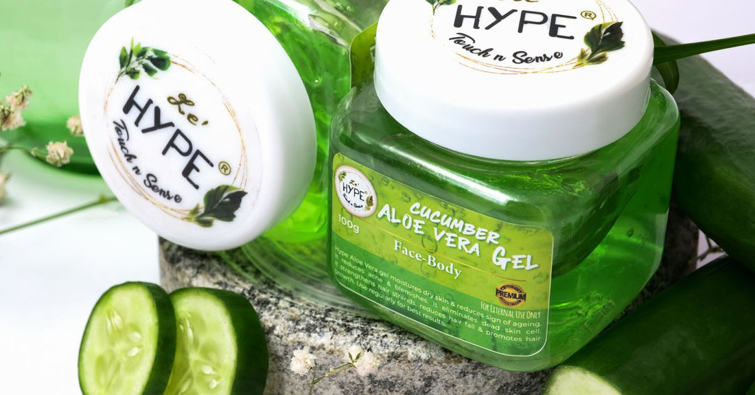 Aloe vera gel bottle for fast sunburn treatment and soothing relief