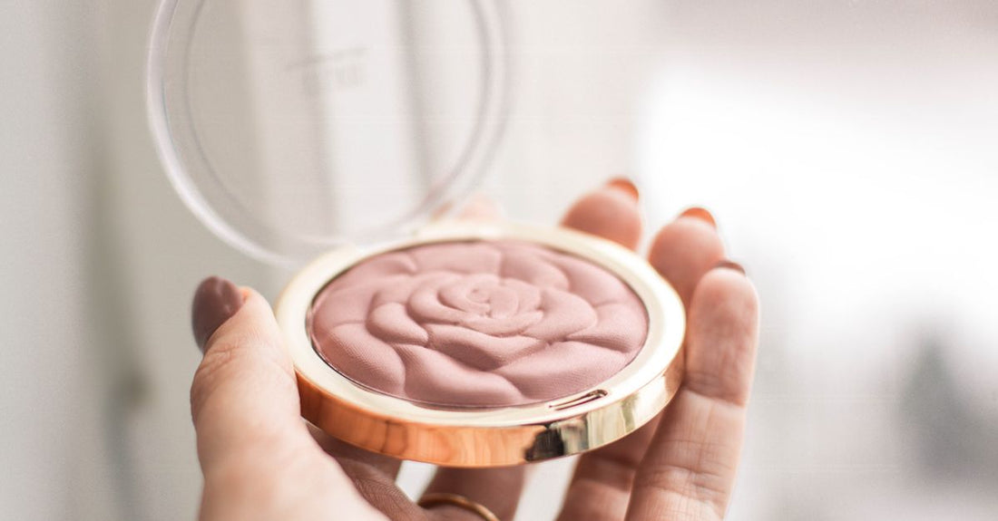 A flatlay of various blush compacts and palettes in different shades, representing the best blush 2026 options.