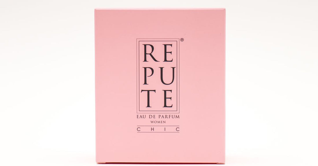 Eau de parfum buying guide featuring a luxury perfume bottle beside an open gift box on a soft lit surface in the UK.