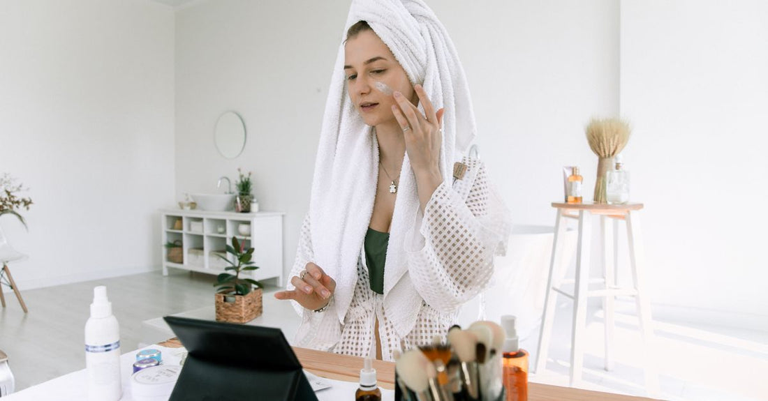 Best cosmetic bags 2026 displayed on a marble surface with skincare products, showcasing sleek, hygienic designs.