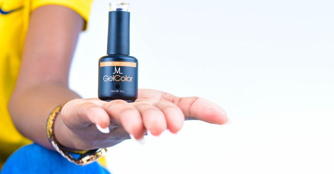 Best gel polish UK 2026 bottles in a flatlay arrangement showing a range of colours and finishes for long-lasting manicures.