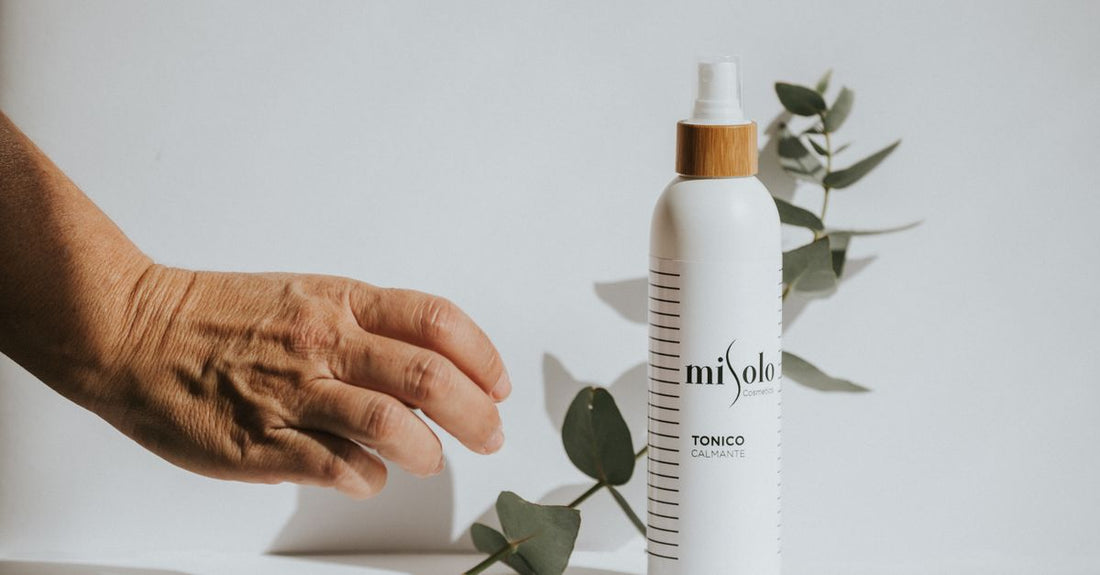 Toner bottle on a marble surface, representing the best toner for combination skin.