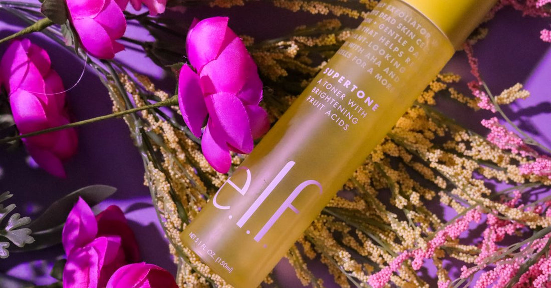 Purple hair toner bottle on white surface showcasing how to use hair toner after bleaching