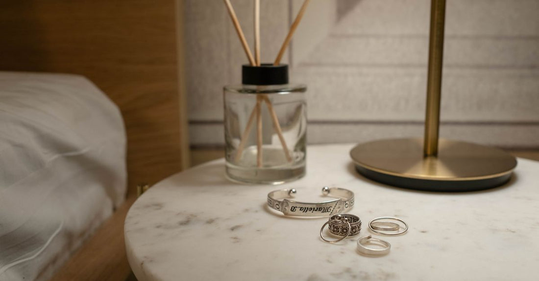 A sleek eau de toilette bottle placed on a bathroom shelf as part of a morning routine, representing the best eau de toilette 2026 for daily wear.