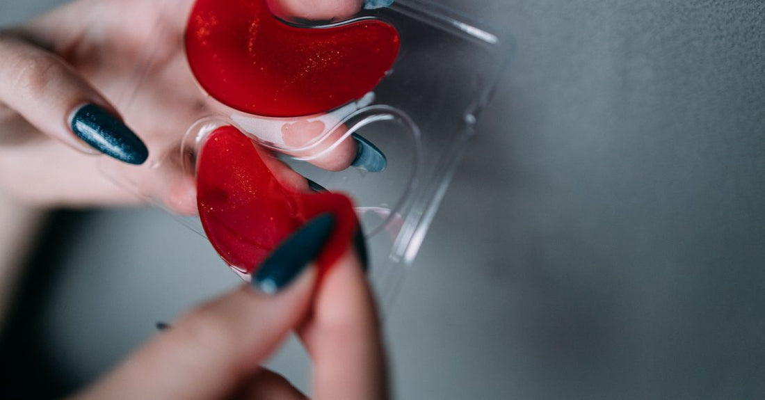 Under-eye gel patches on a clean surface, representing the best gels UK 2026 for targeted skincare