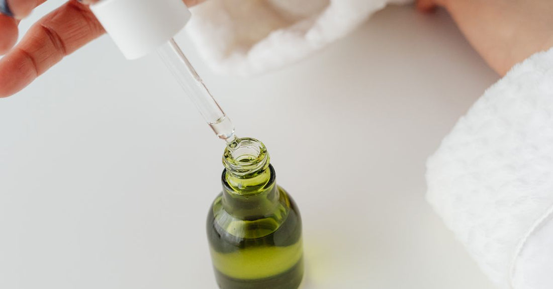 A minimalist arrangement of facial peel products on a clean surface, illustrating how to choose facial peels UK safely.