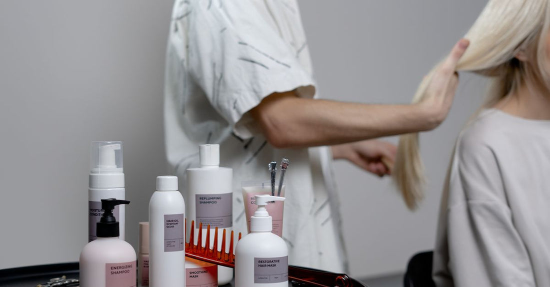 Purple shampoo bottle for best hair toner for brassy hair UK on a clean white background