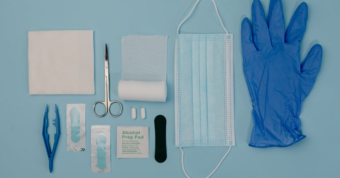 How to use hand mask for anti-ageing: white moisturising hand mask gloves on a marble surface