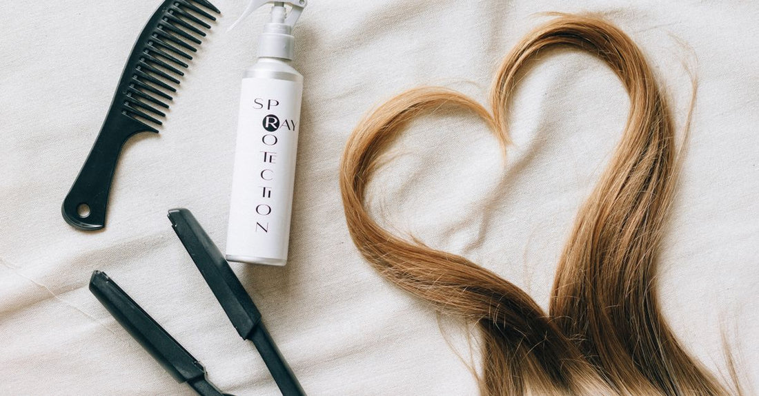 How to use hair straightening brush: ceramic heated brush on a white background showing ionic bristles