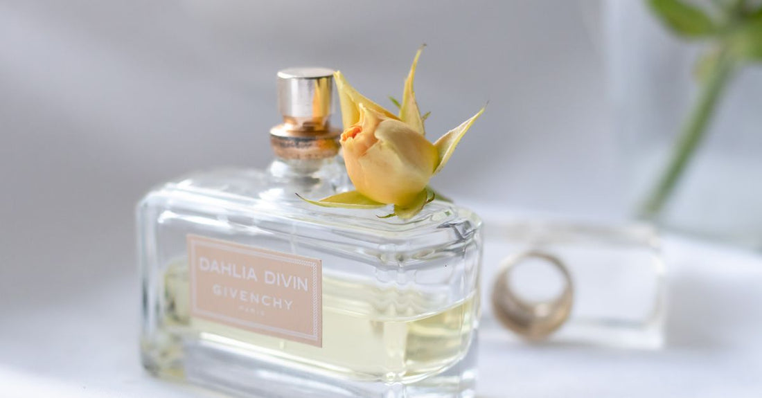 Best eau de parfum 2026 bottle on a marble surface, representing luxury fragrance selection.