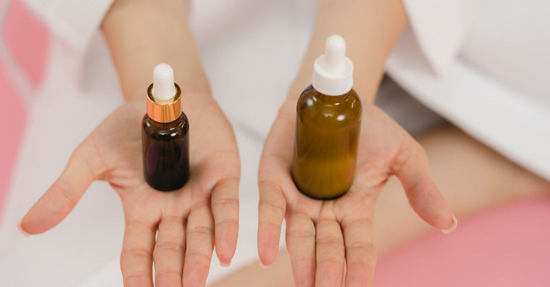 Best face 2026 skincare products including serums and moisturisers arranged on a clean surface.