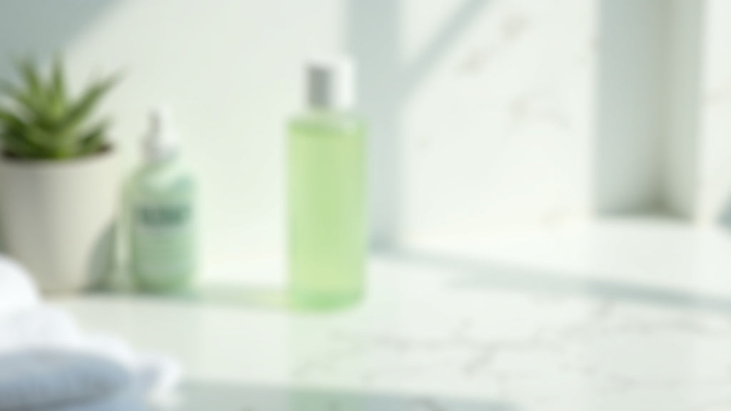 Best toner for oily skin UK on a marble vanity with natural light