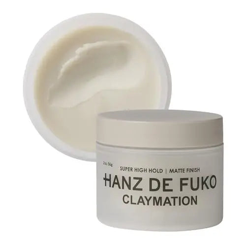 Hanz de Fuko Claymation Premium Men's Hair Styling Clay – Super High Hold, Matte Finish – 2 oz Travel Size Avelisse