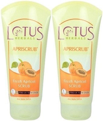 Lotus Herbals Fresh Apricot Scrub (Pack of 2) – Gentle Exfoliating Face Scrub for Radiant Skin - görsel 1