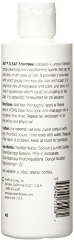 DHS Clear Shampoo for Daily Cleansing – Mild, Non-Medicated Formula, 8 fl oz Avelisse