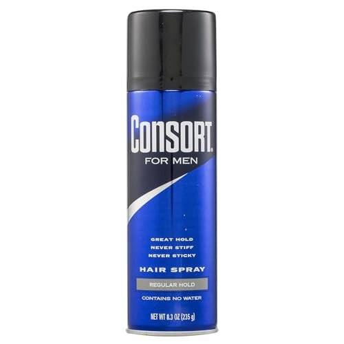 Consort For Men Hair Spray Regular Hold 8.3 oz - Clear Finish Styling Spray Avelisse