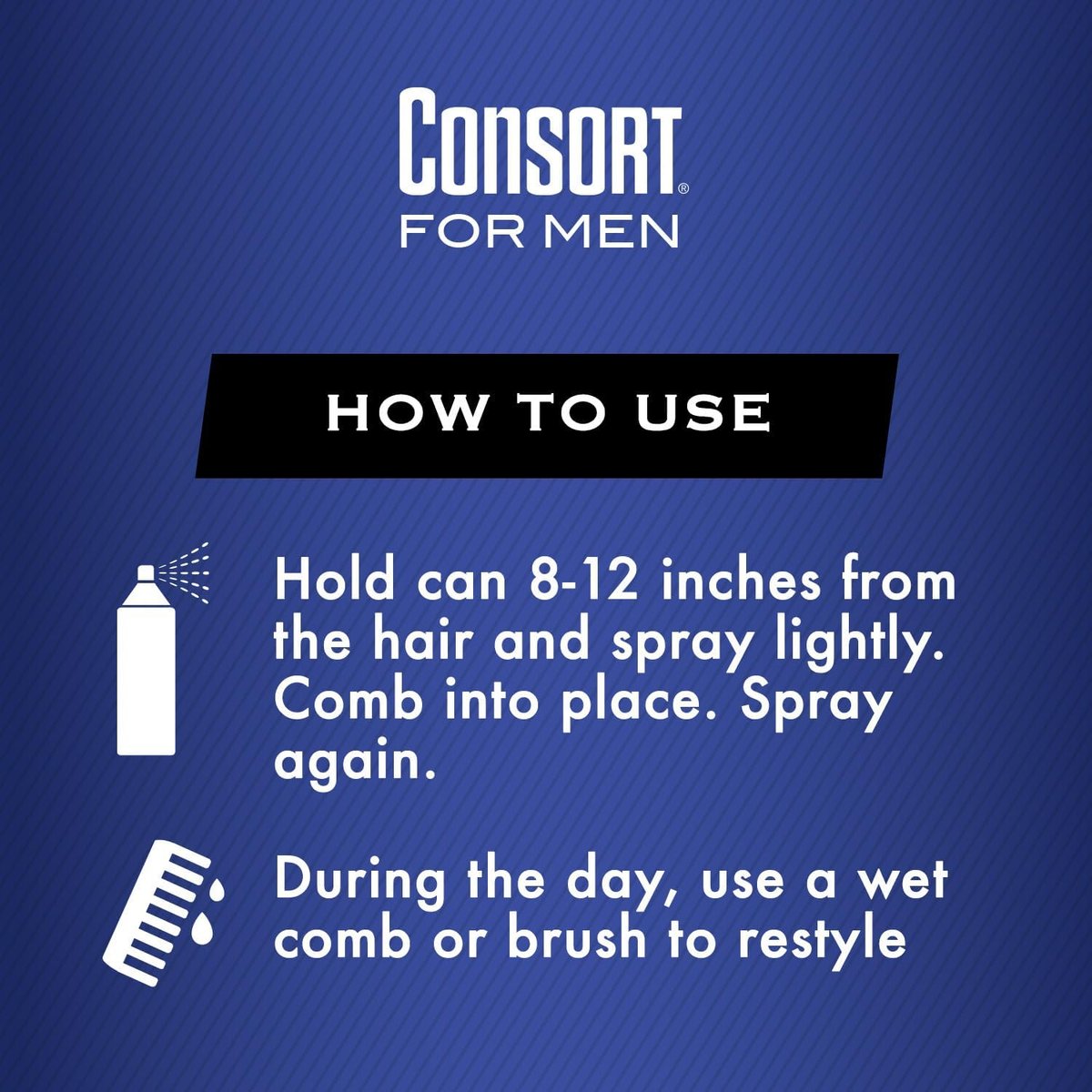 Consort For Men Hair Spray Regular Hold 8.3 oz - Clear Finish Styling Spray Avelisse