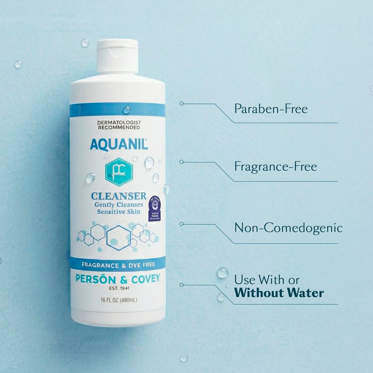Aquanil Lotion A Gentle, Soapless Lipid-Free Cleanser - 16 fl oz - görsel 5