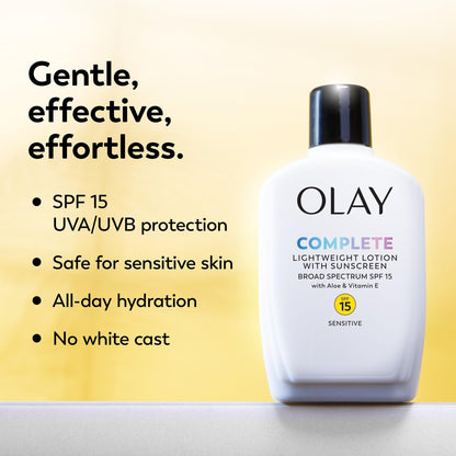 Olay Complete All Day Moisturizer with Sunscreen Broad Spectrum SPF 15 - Sensitive, 4 fl oz