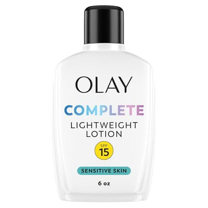 Olay Complete Lotion Moisturizer with SPF 15 for Sensitive Skin, 6 oz