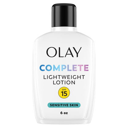 Olay Complete Lotion Moisturizer with SPF 15 for Sensitive Skin, 6 oz