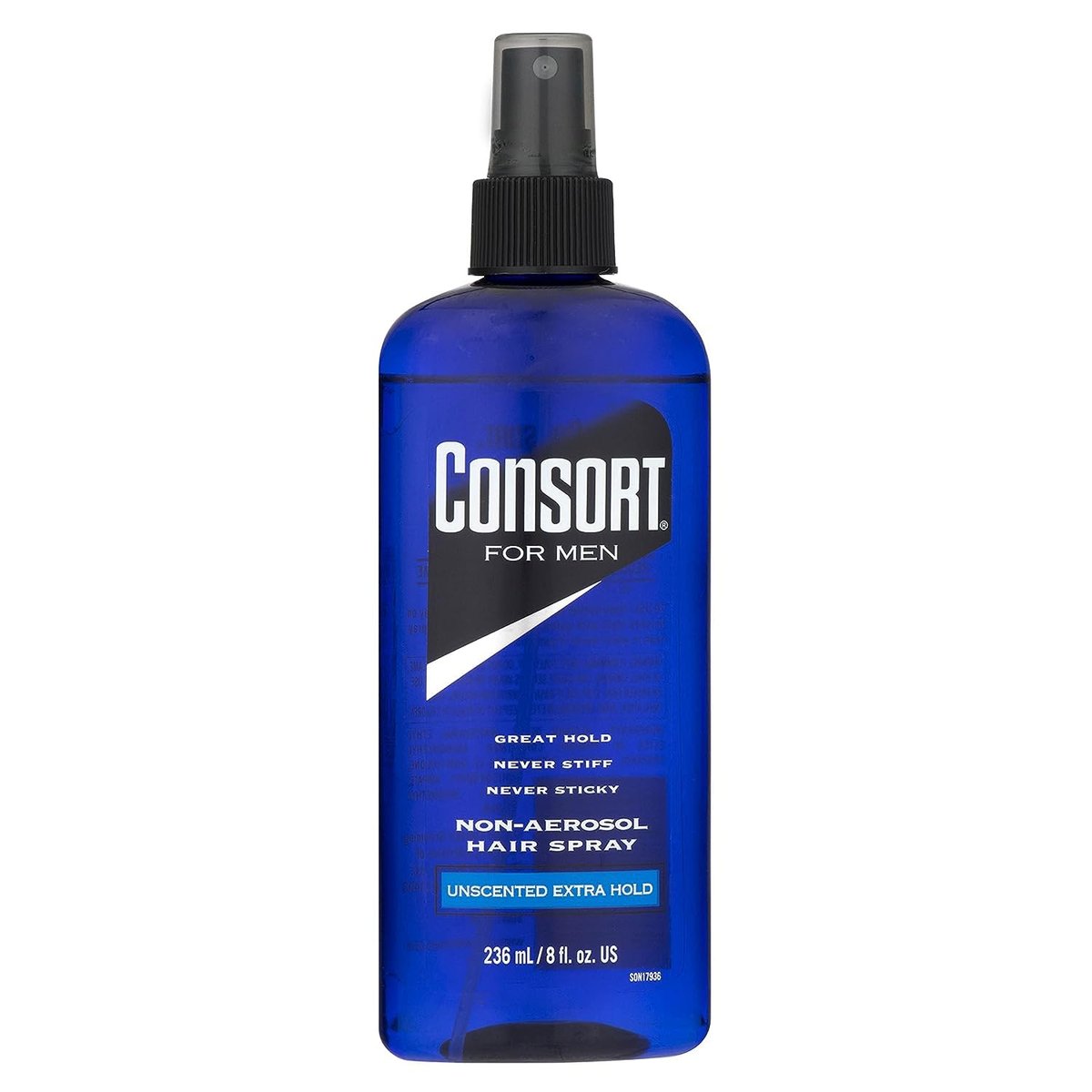 Consort Extra Hold Unscented Non-Aerosol Hairspray - 8 oz | Strong Hold, No Scent, Pump Spray Avelisse