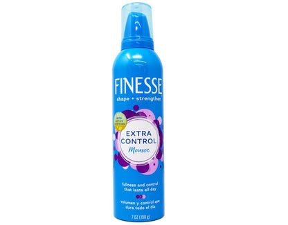 Finesse Extra Control Mousse for Hair, 7 oz - Strong Hold, Frizz-Free Styling