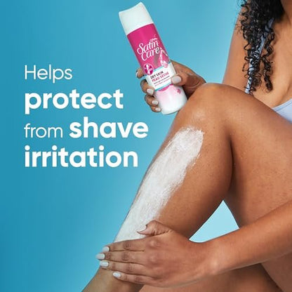 Gillette Venus Satin Care Dry Skin Shave Gel for Women, 6 Count, 7oz Each - Infused with Shea Butter for a Comfortable Shave Avelisse