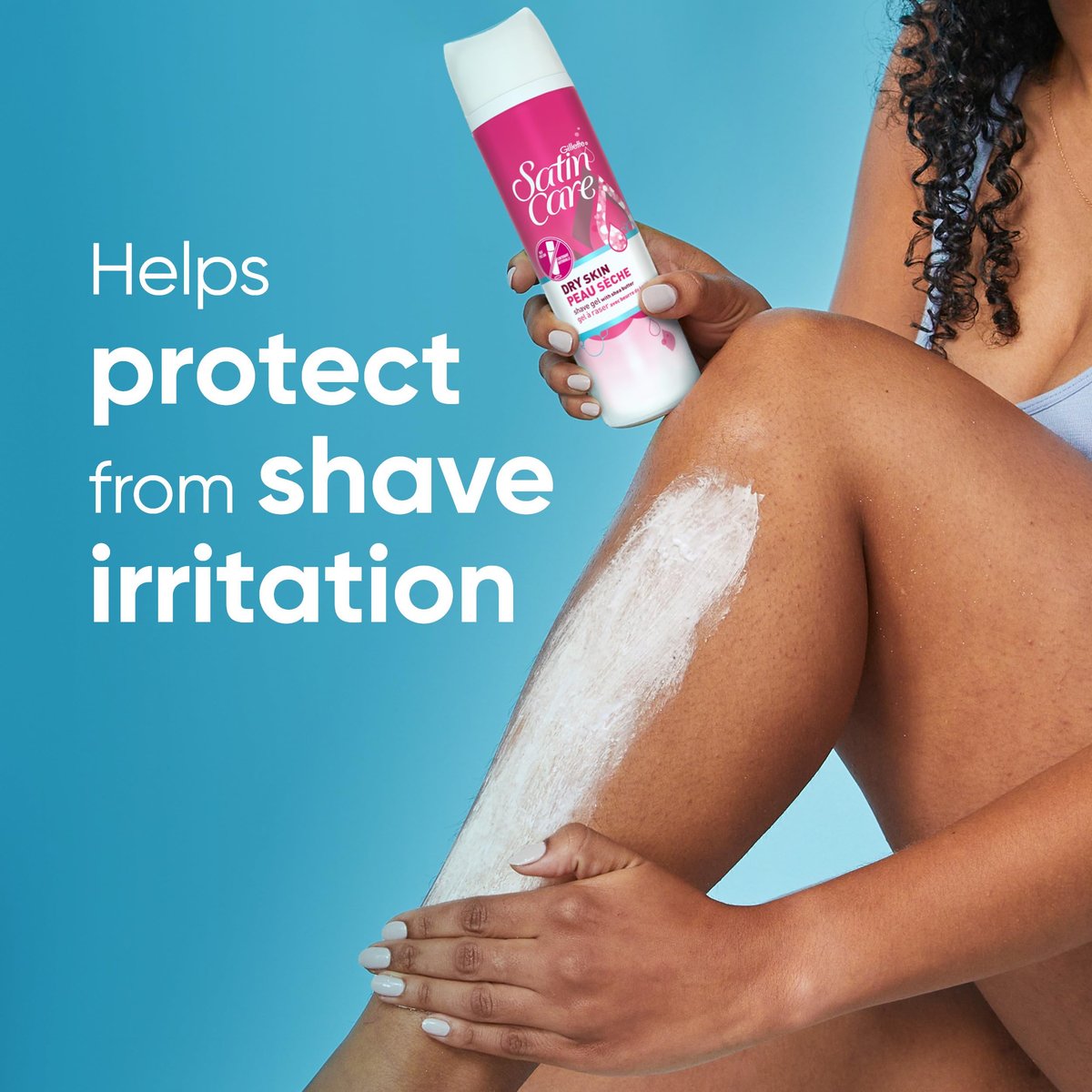 Gillette Venus Satin Care Dry Skin Shave Gel for Women, 6 Count, 7oz Each - Infused with Shea Butter for a Comfortable Shave Avelisse