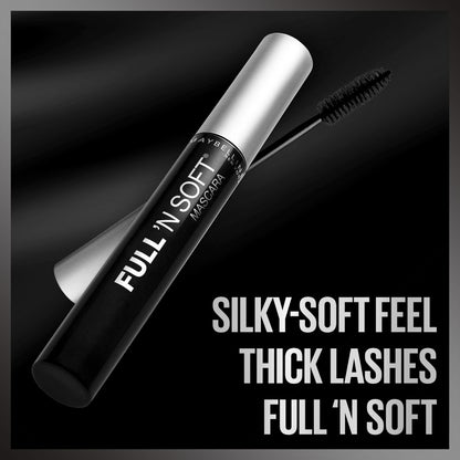 Maybelline New York Full 'N Soft Washable Mascara, Very Black - 0.28 Fl Oz