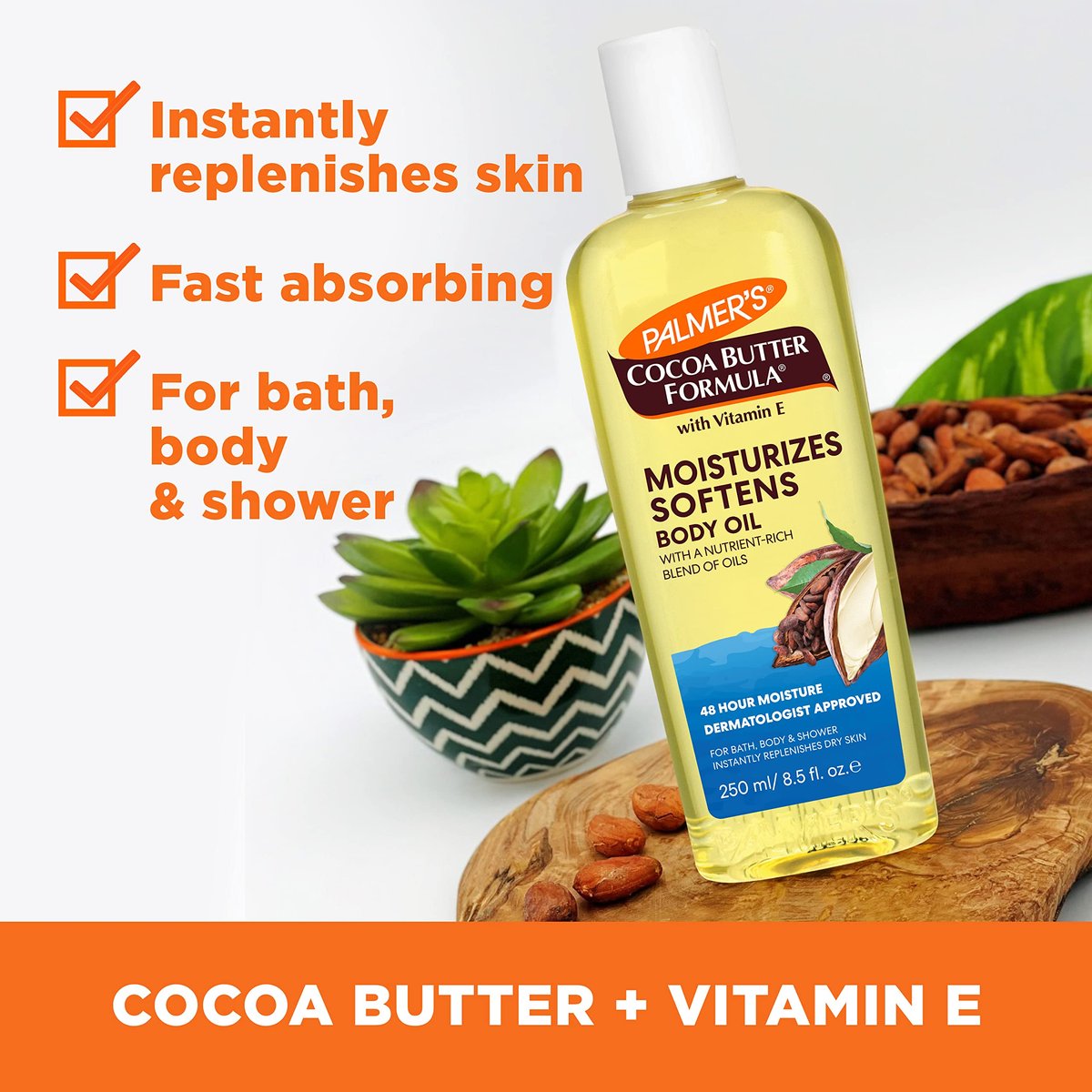 Palmer's Cocoa Butter Moisturizing Body Oil with Vitamin E - 8.5 oz | Radiant Glow & Deep Hydration - görsel 3