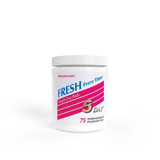 5-Day Deodorant Pads – 75 Count, Reduces Underarm Perspiration, Aluminum-Free Antiperspirant for Sensitive Skin