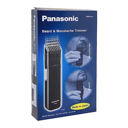 Panasonic ER240B Beard & Mustache Trimmer for Men - Precision Stainless Steel Grooming Kit Avelisse