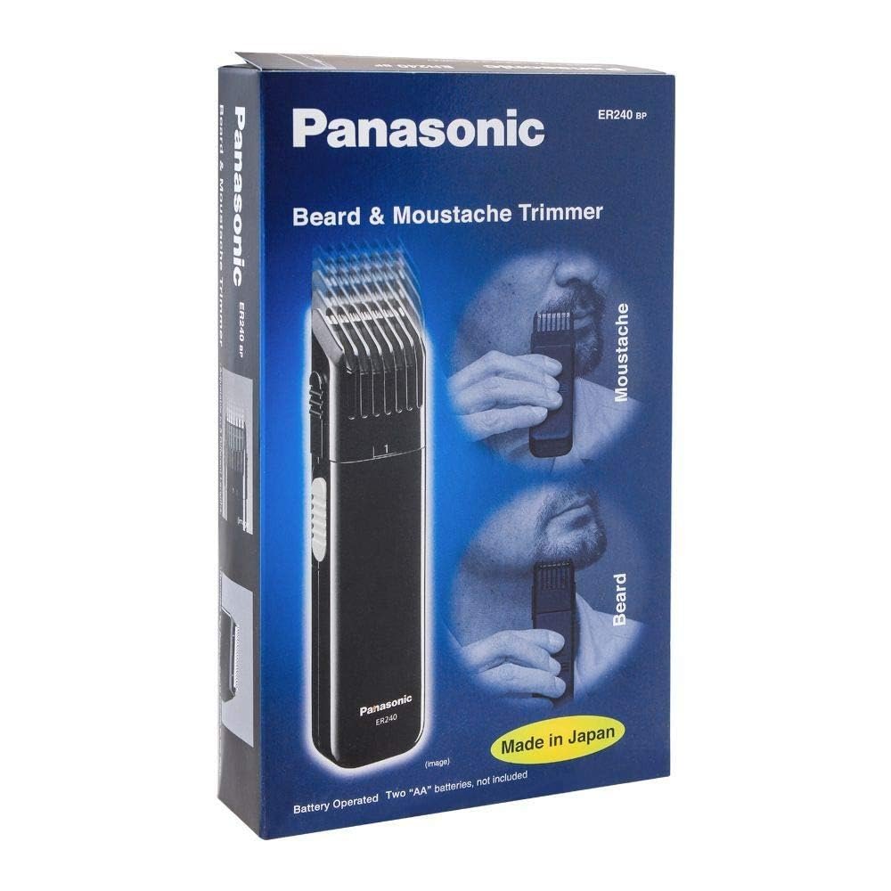 Panasonic ER240B Beard & Mustache Trimmer for Men - Precision Stainless Steel Grooming Kit Avelisse