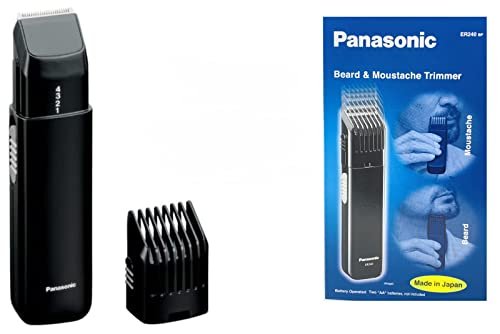 Panasonic ER240B Beard & Mustache Trimmer for Men - Precision Stainless Steel Grooming Kit Avelisse