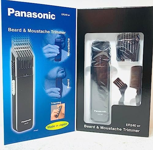Panasonic ER240B Beard & Mustache Trimmer for Men - Precision Stainless Steel Grooming Kit Avelisse
