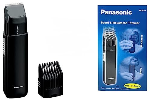 Panasonic ER240B Beard & Mustache Trimmer for Men - Precision Stainless Steel Grooming Kit Avelisse