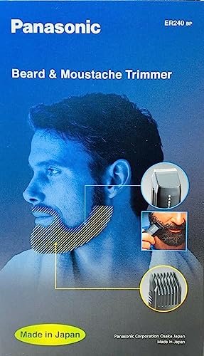 Panasonic ER240B Beard & Mustache Trimmer for Men - Precision Stainless Steel Grooming Kit Avelisse