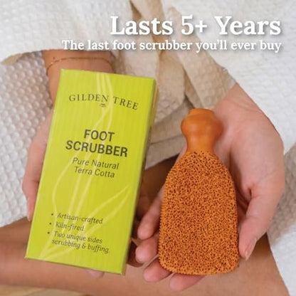 Natural Terra-Cotta Pumice Stone for Feet – Long-Lasting Callus Remover & Foot Exfoliator (Lasts 5+ Years) Avelisse