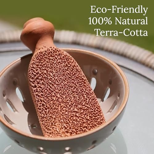Natural Terra-Cotta Pumice Stone for Feet – Long-Lasting Callus Remover & Foot Exfoliator (Lasts 5+ Years) Avelisse