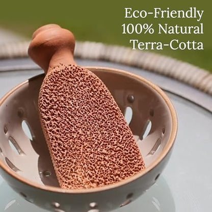 Natural Terra-Cotta Pumice Stone for Feet – Long-Lasting Callus Remover & Foot Exfoliator (Lasts 5+ Years) Avelisse
