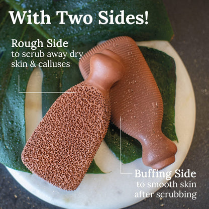 Natural Terra-Cotta Pumice Stone for Feet – Long-Lasting Callus Remover & Foot Exfoliator (Lasts 5+ Years) Avelisse