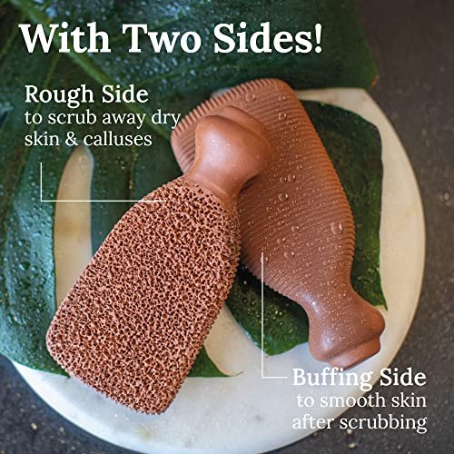 Natural Terra-Cotta Pumice Stone for Feet – Long-Lasting Callus Remover & Foot Exfoliator (Lasts 5+ Years) Avelisse