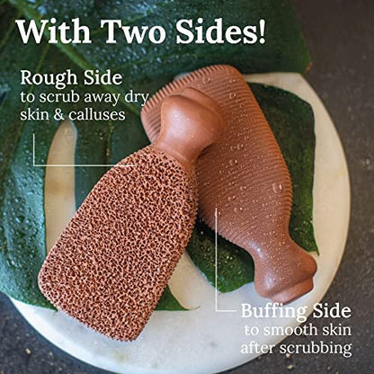 Natural Terra-Cotta Pumice Stone for Feet – Long-Lasting Callus Remover & Foot Exfoliator (Lasts 5+ Years) Avelisse