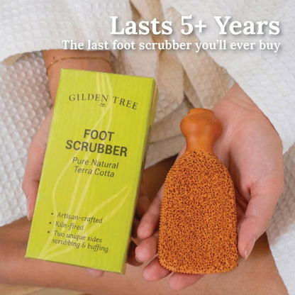 Natural Terra-Cotta Pumice Stone for Feet – Long-Lasting Callus Remover & Foot Exfoliator (Lasts 5+ Years) Avelisse