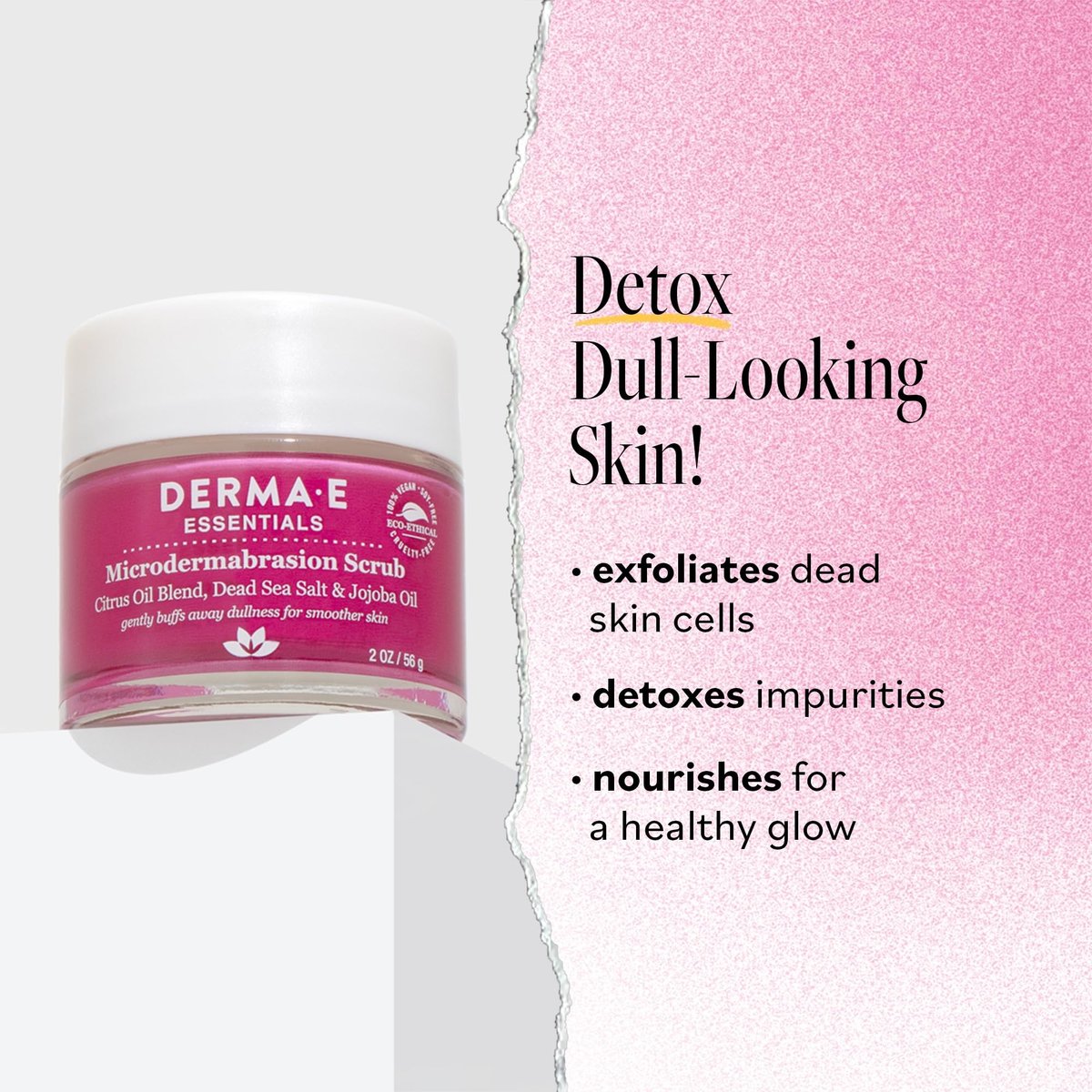 DERMA E Microdermabrasion Scrub with Dead Sea Salt & Citrus Essential Oils – Facial Exfoliating Scrub for Smoother, Renewed Skin, 2 oz Avelisse